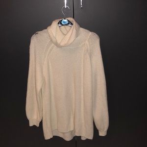 white turtleneck sweater